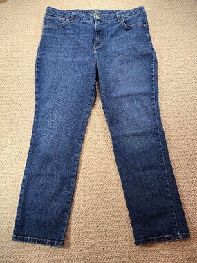 Lee Womens 18P Jeans Relaxed Fit Straight Leg Instantly Slims High Rise
